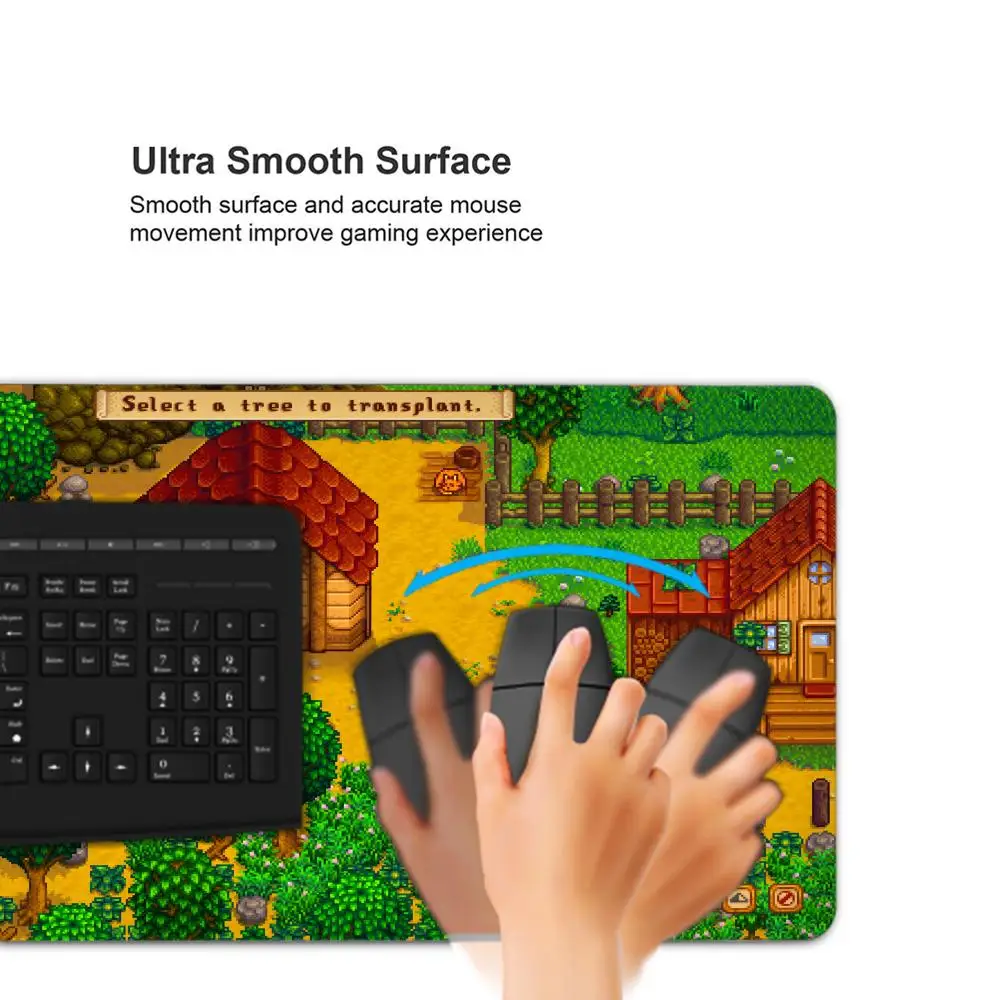 Большой противоскользящий коврик для настольной панели Stardew Valley, игровой коврик для мыши, скоростной коврик, игровые настольные коврики, коврик для клавиатуры и мыши в стиле аниме для офиса