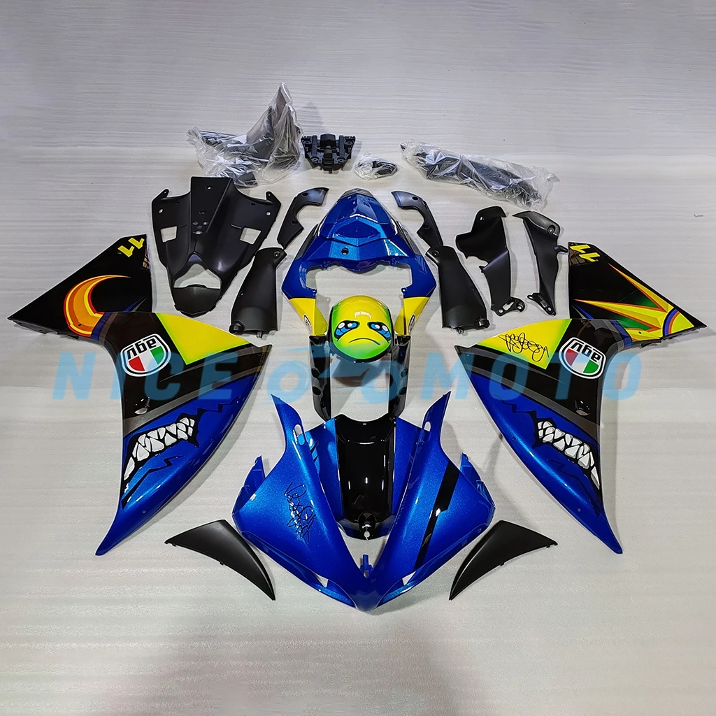 New ABS Motorcycle Fairing Kit For YAMAHA YZF R1 2009 2010 2011 2012 2013 2014 YZFR YZF-R1 Blue Shark shell Bodywork set