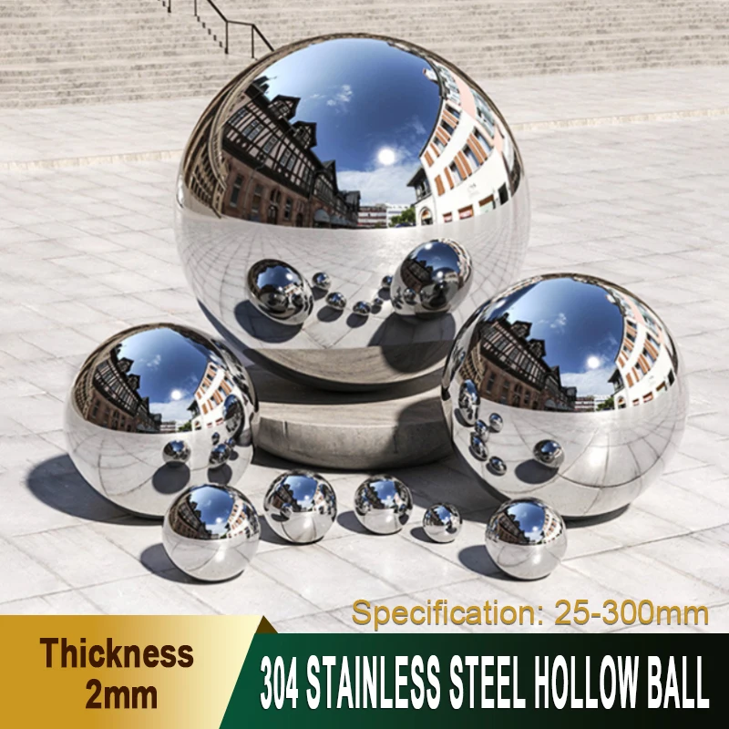

Diameter 25-300mm 304 # Material 2mm Thick Stainless Steel Hollow Mirror Garden Decorative Ball High-Quality Floating Ball