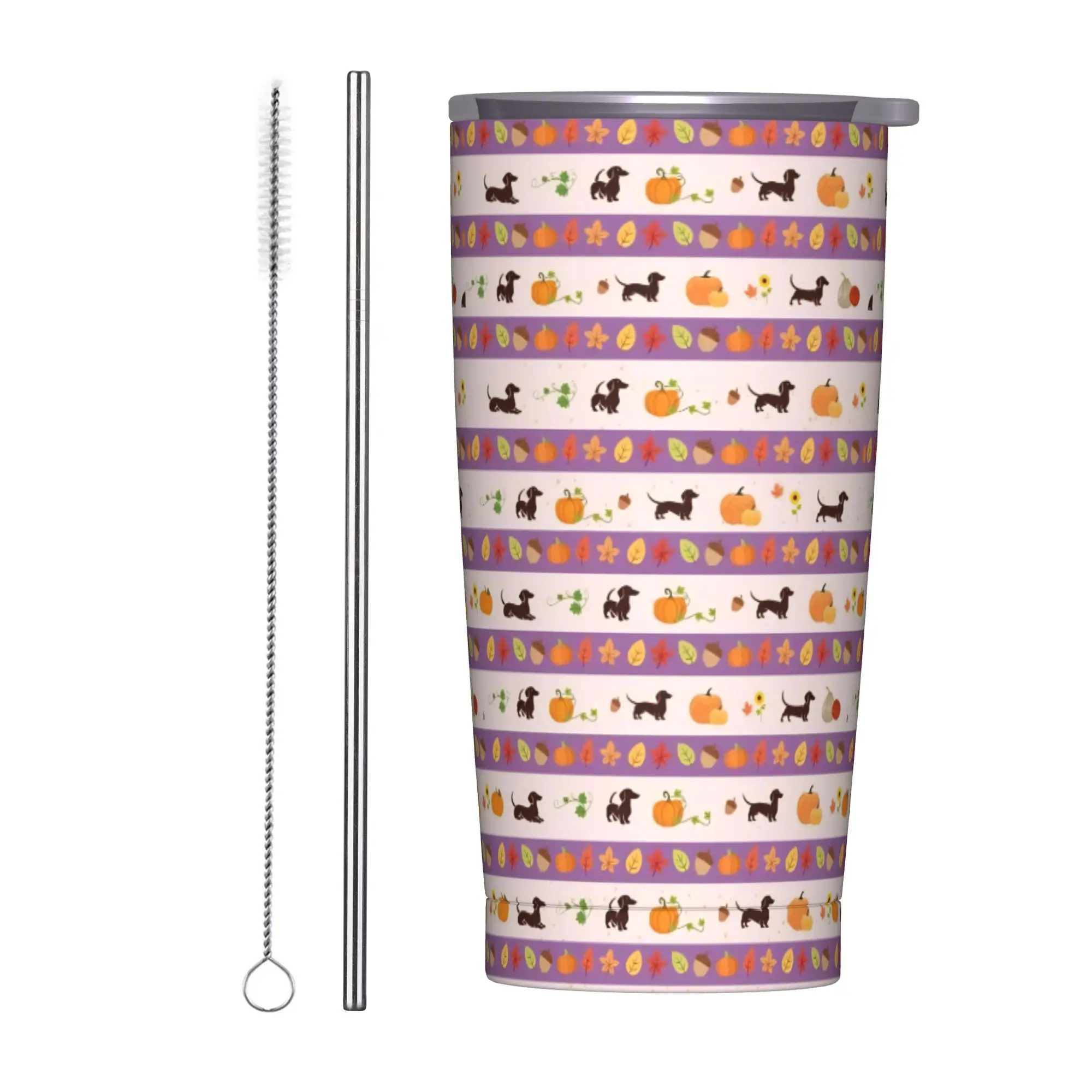 

Dachshund Tumbler Vacuum Insulated Dogs Animal Cup Vacuum Flask Smoothie Tea Mug Spill Proof, 20oz