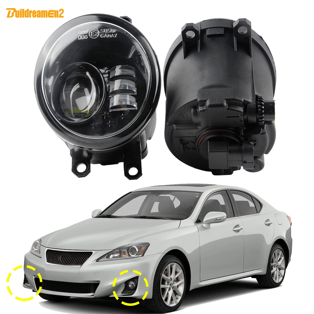 

2 х автомобильный передний бампер, светодиодные линзы, противотуманные фары в сборе DRL 30 Вт 6000LM для Lexus ES250 2012 2013 2014 2015 2016 2017 2018