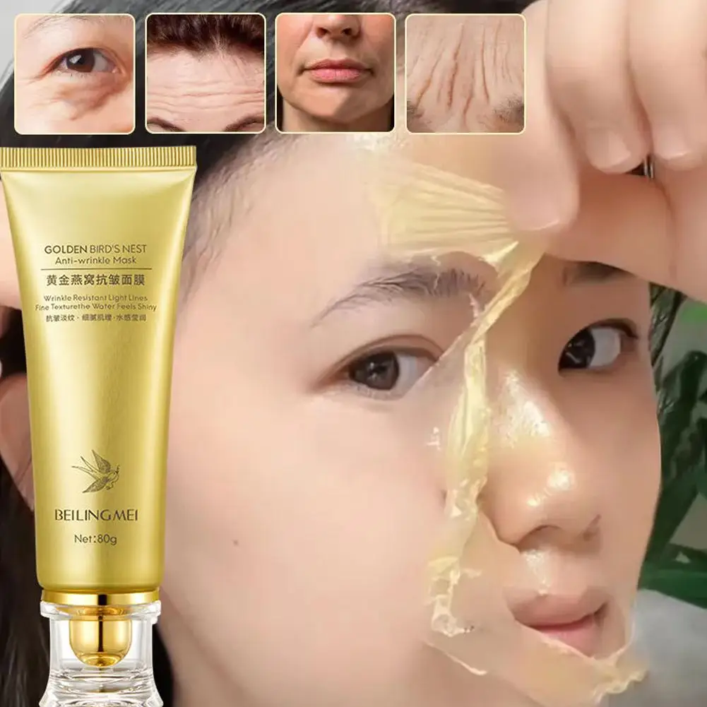 Gold Peel Off Mask para Mulheres, Remover Cravos, Anti Aging, Lifting, Firming, Poros, Branqueamento Facial, Cuidados com a Pele, Tear Shri, X3R5, 80g