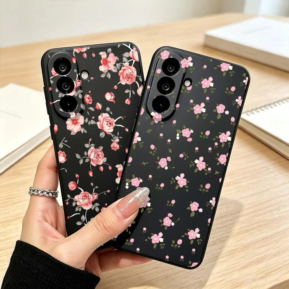 Pink Purple Floral Fragment For Samsung Galaxy A73 A71 A56 A55 A54 A53 A52 A50 A40 A37 A36 A35 A32 A31 Phone Case Gift