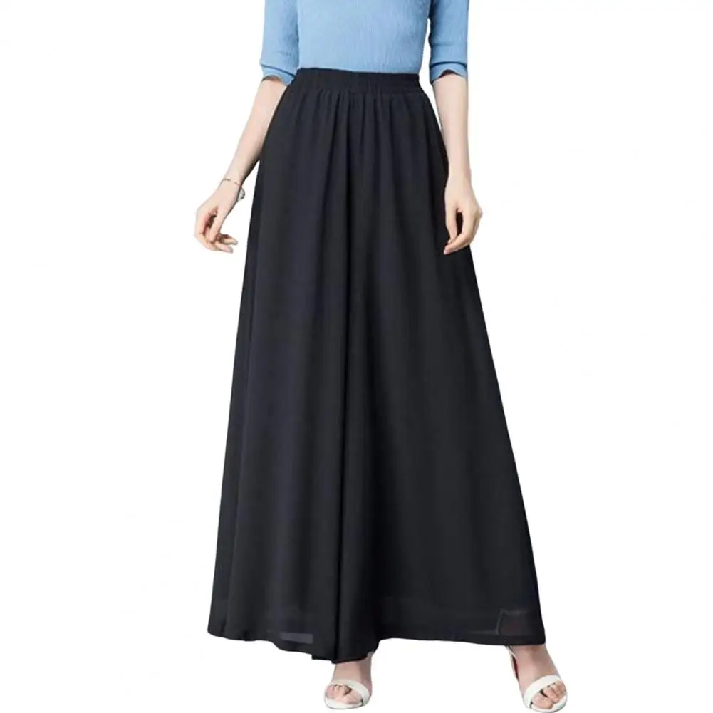 

Women's Pants High Waist Chiffon Wide Leg Loose Swing Dress Pants