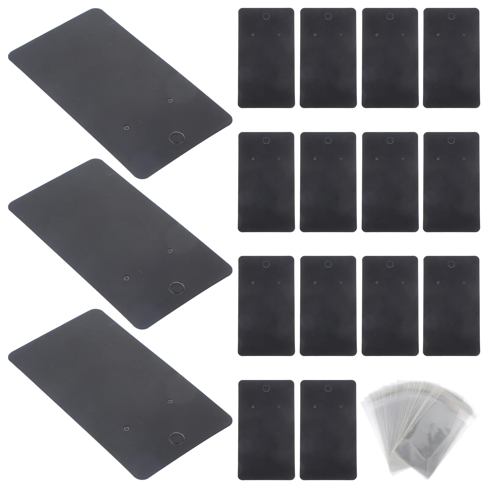 

Black Earring Packaging Display Storage Card Holder Cards Cardboard for Selling Easy Foldable Jewelry Practical Paper Card