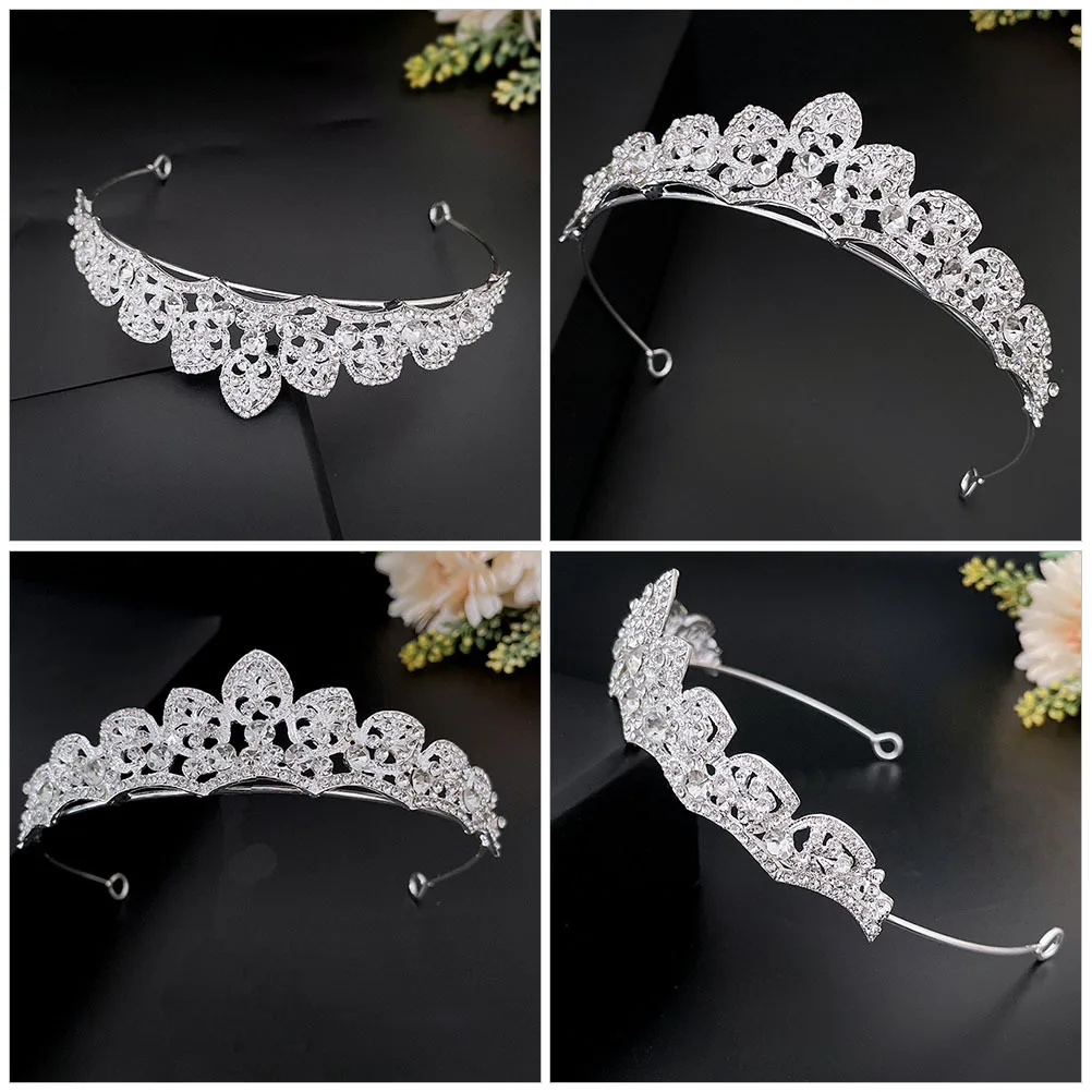 أنيقة العروس تيارا غطاء الرأس حجر الراين تصميم حفل زفاف ديكور رائعة الزفاف أغطية الرأس تيارا غطاء الرأس الرومانسي