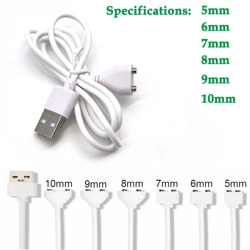 Magnetic Charging Cable 2pin center spacing 5mm 6/7/8/9/10mm Magnet Suctio USB Power charger for Beauty instrument Smart device