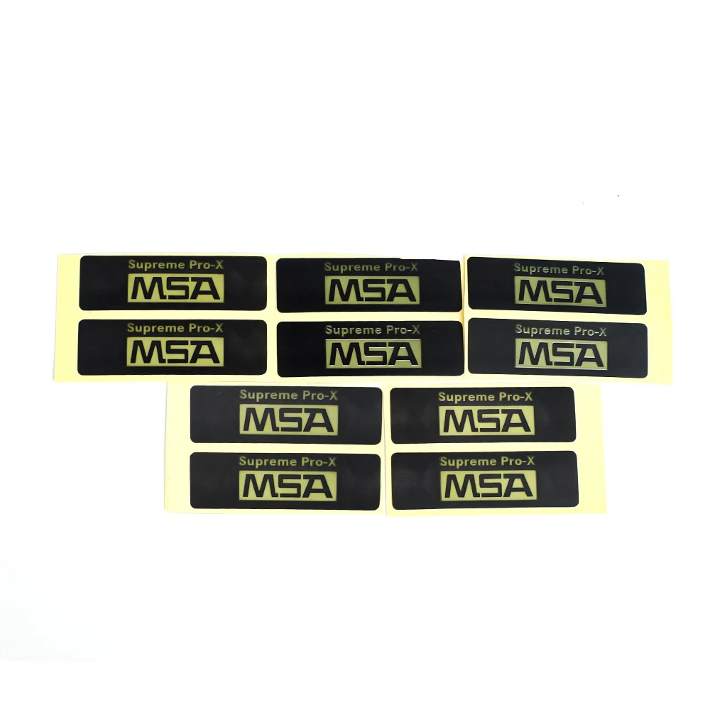 5sets/Pack MSA Sticker 43*13mm for Sordin Tactical Headphone Airsoft Outdoor Hunting Headset MAS Stickers Earphone Accessories