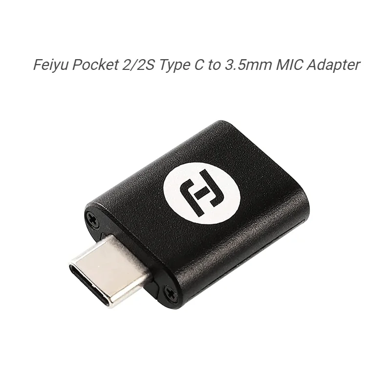 FeiyuTech Feiyu Pocket 2 2S Type C to 3.5mm MIC Adapter Support Active Mono/Stereo Audio Jack Microphone