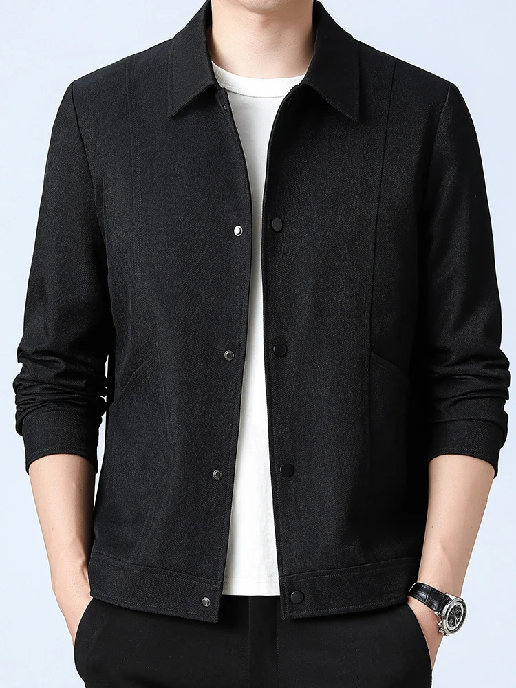 

Повседневная однотонная куртка с винтажным воротником, модный деловой повседневный свободный топ, осенняя рубашка свободного кроя из полиэфирного волокна с длинными рукавами