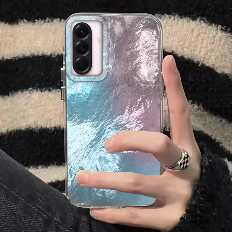 그라데이션 빙하 질감 삼성 갤럭시 A36 A56 A16 A26 A06 A55 A35 A25 A15 A54 S24 S25 S22 S23 FE 폰 케이스/커버