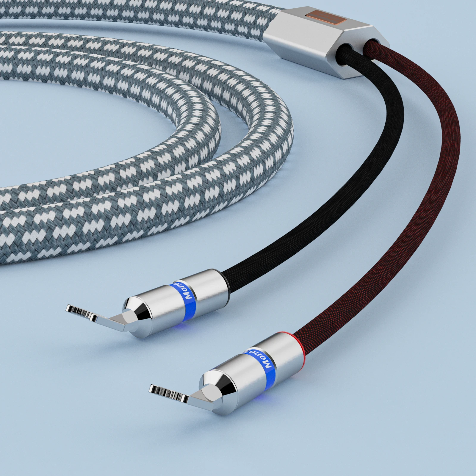 Paar Monosaudio S802 11AWG Lautsprecherkabel mit Rhodium-Beschichtung und Y-Spade-Steckern für Heimkino und High-End-Verstärker – Detail 8