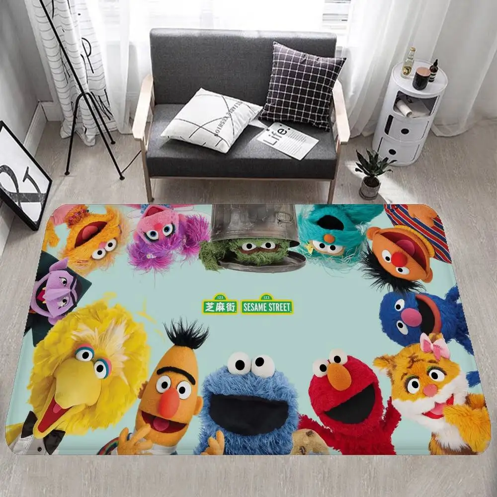 Cute S-Sesame Cookies S-Streetes Door Mat Cheaper Anti-slip Modern Living Room Balcony Printed Bedside Mats