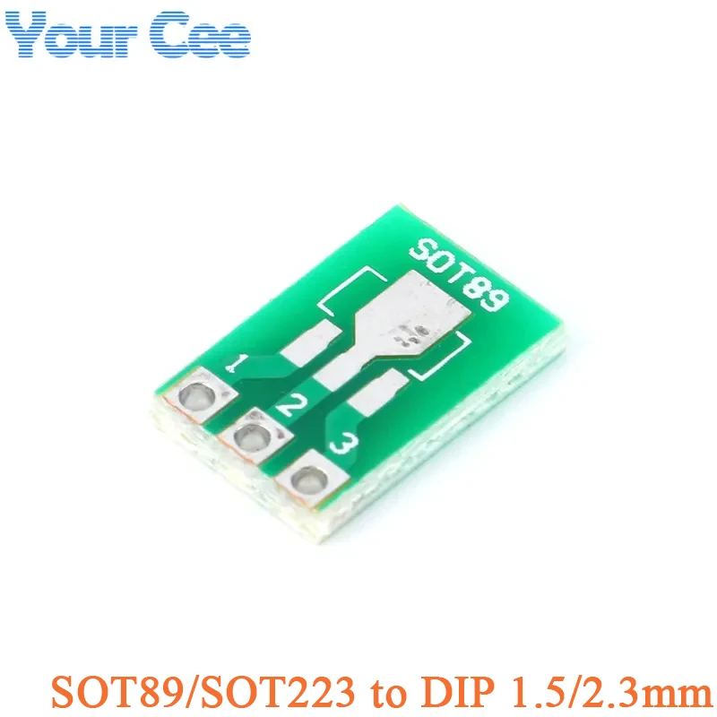 50pcs/10pcs SOT89 To DIP SOT223 To DIP IC Adapter PCB Board Converter Plate Double Sides 1.5mm 2.3mm to 2.54mm Pitch Pinboard