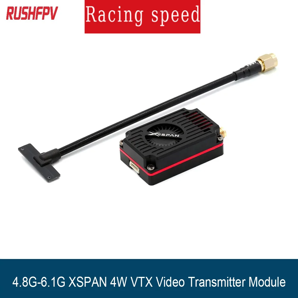 RUSHFPV 4.8G-6.1G XSPAN 4W VTX Video Transmitter Module Linear/Circular Polar Antenna for Long Range FPV