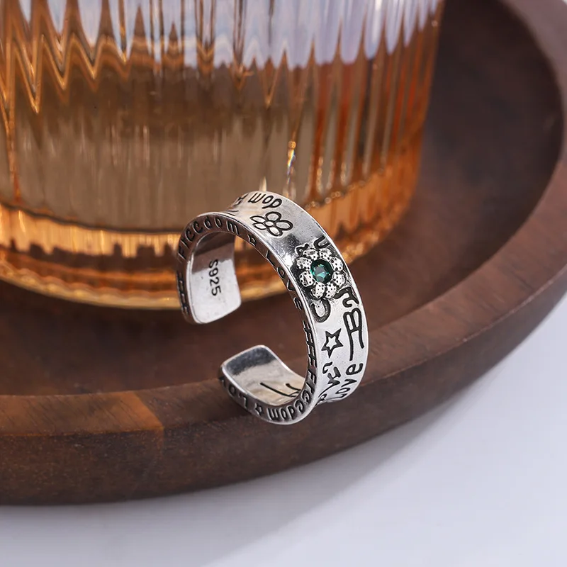 

Buyee 925 Sterling Silver Flower Ring Finger for Women Men Fashion Party Fine Jewelry Circle