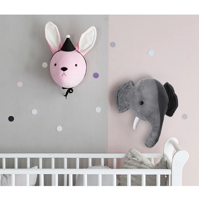 

Kids Room Decoration 3D Animal for Head Wall Hanging Decor Easy to Install Kids
