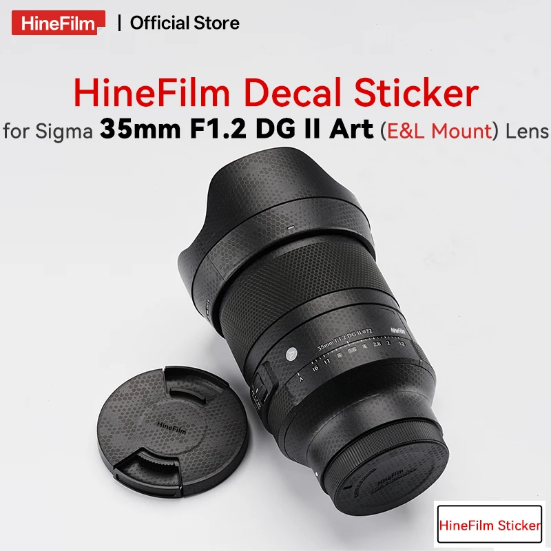 

Hinefilm Skin for Sigma Art 35mm F1.2 DG ii FE / L Mount Lens Sticker 35 F1.2 II Wrap Cover Art35 35F1.2 Lens Protective Skin