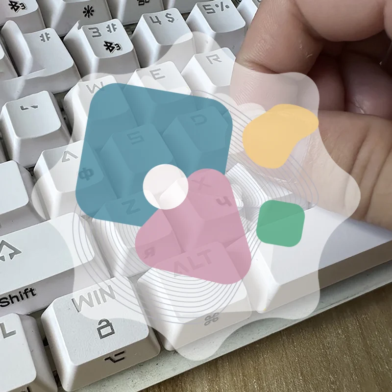 [Russian Language] Tear-Off Film Keyboard Sticker Desktop Laptop Key Sticker Single Film Universal Side Engraving Sticker