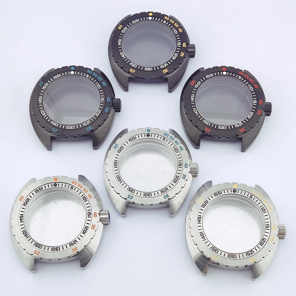 

40mm Watch Case nh35 Case Sapphire Crystal 316L Stainless Steel Unidirectional Rotation Click NH34/NH35/NH36 Movement Waterproof