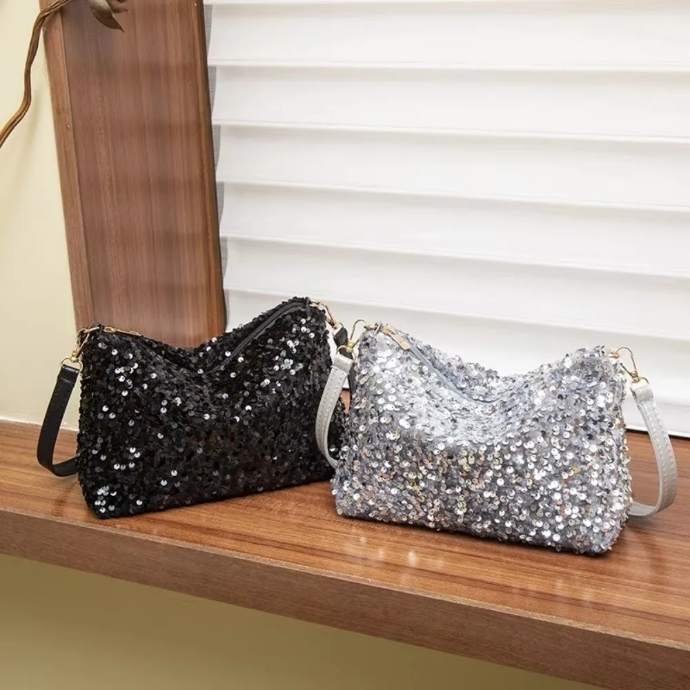 

Модная универсальная сумка через плечо с пайетками, блестящая вместительная женская сумка, роскошный вечерний клатч для женщин