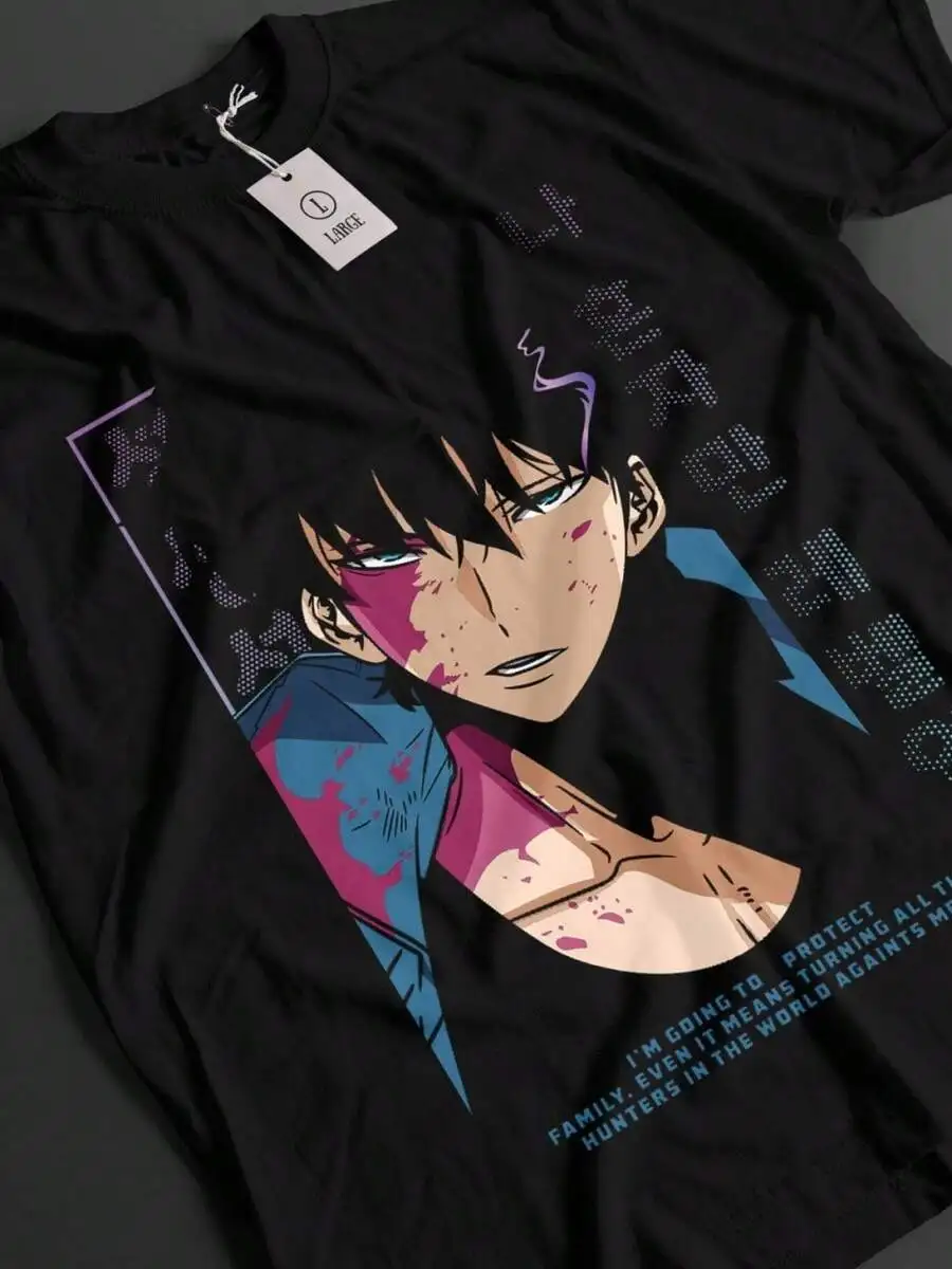 Camiseta Solo Leveling, camiseta Sung Jinwoo, camiseta Haein, camiseta Beru, camiseta Igris, camiseta de anime (12)
