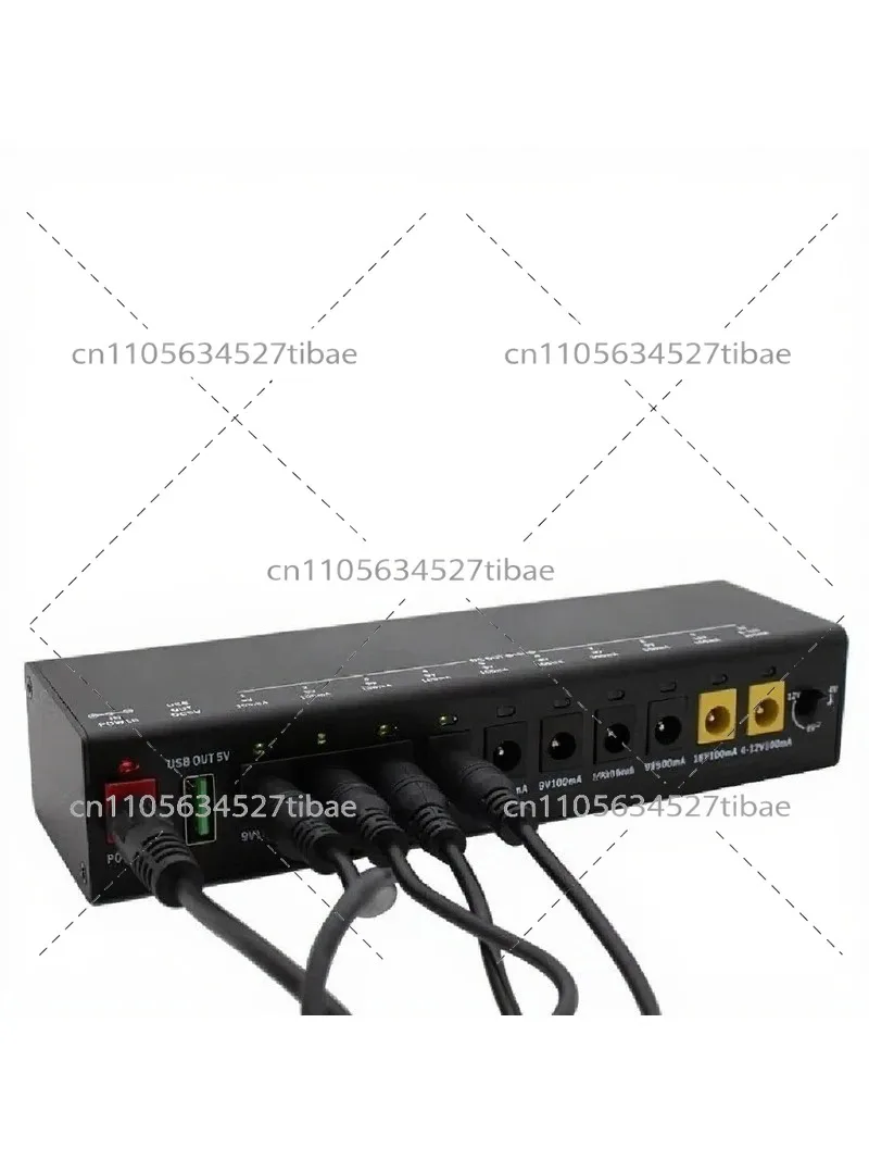 Guitar Pedal Power Supply 10 Isolated Outputs, DC Multi-Output for Effect Pedals, Low Noise