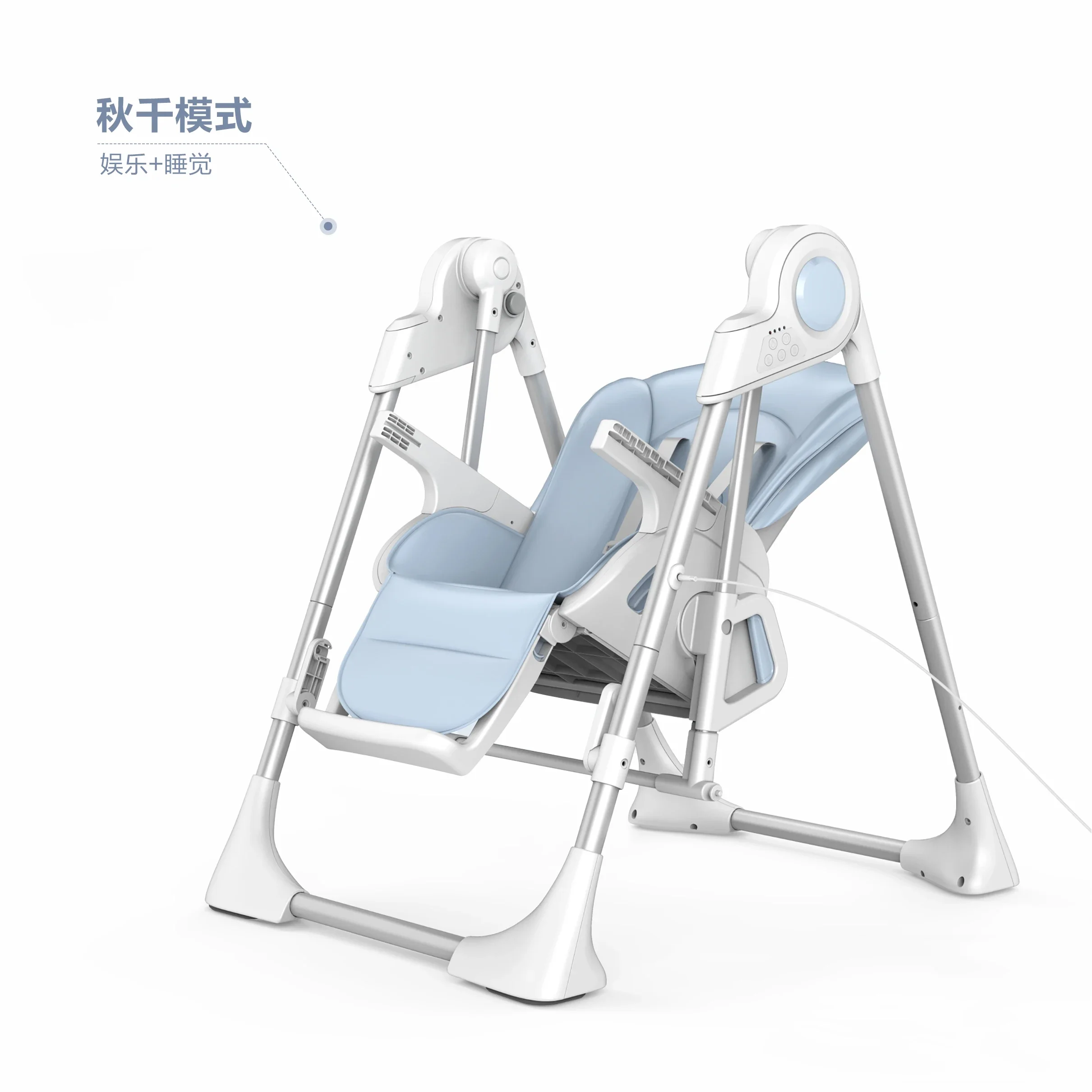 Chaise balançoire intelligente pour bébé, chaise d'alimentation pliable, 3 en 1, chaise haute pour bébé, approuvée EN et ASTM