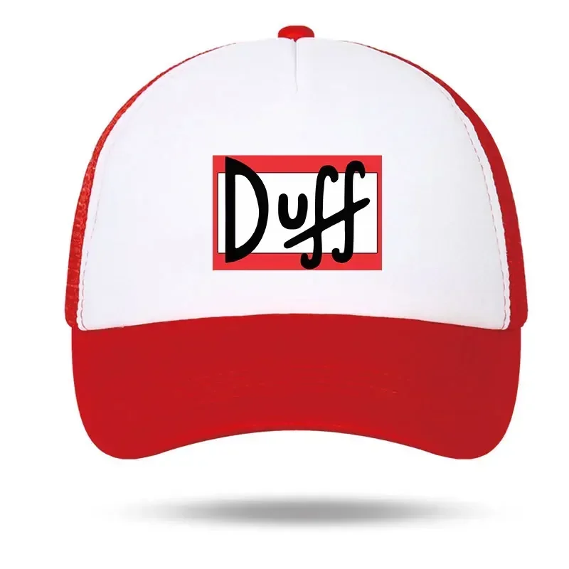 Duff Beer Foam Trucker Hat Men Women Breathable Adjustable Dad Hat Girl Boy Outdoor Snapback Mesh Baseball Cap Adult Summer Hat