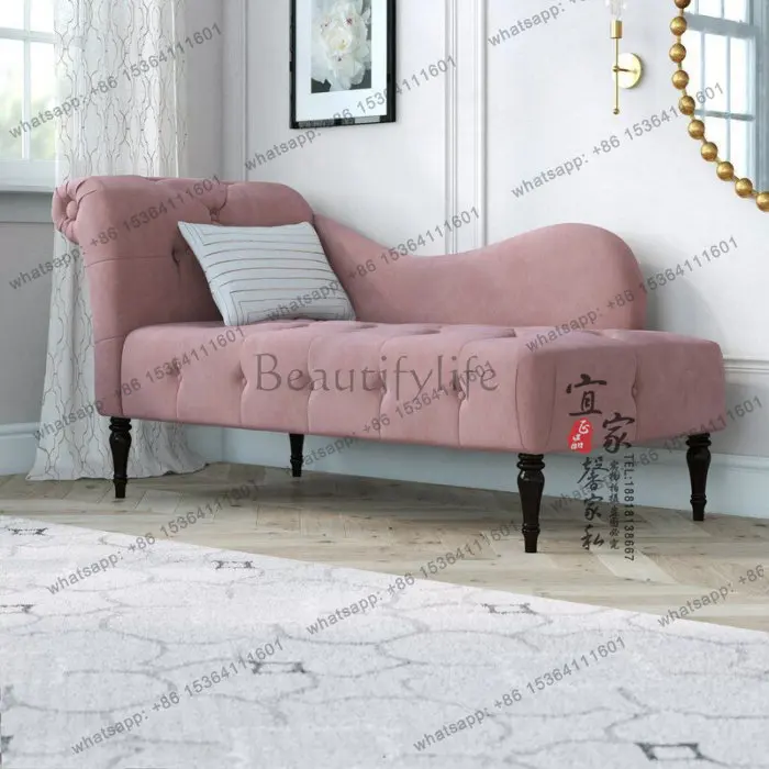 Nordic simple concubine chair fabric light luxury flannel beauty couch