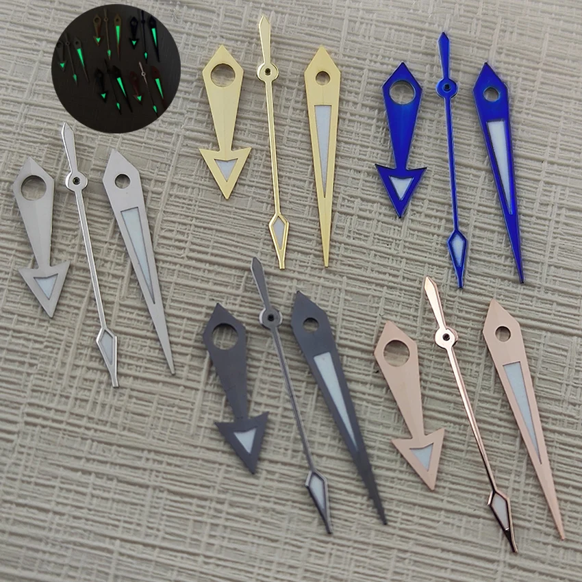 NH35 Watch Hands Fit NH35 NH36 NH38 7S26 7S36 4R35 4R36 Needle Green Luminou Black Blue gold silver hands watch parts