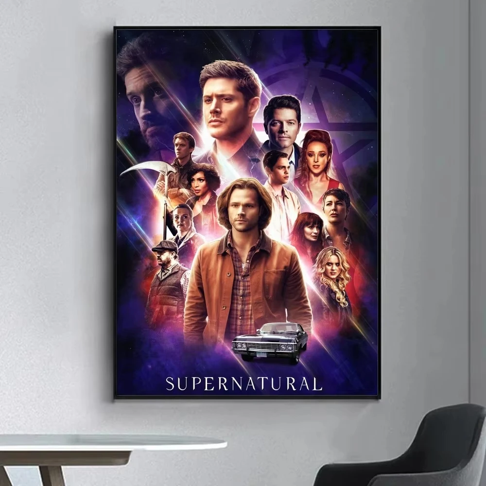 Tv Show S-Supernatural Poster Fancy Wall Sticker for Living Room Bar Vintage Decorative Painting Middle
