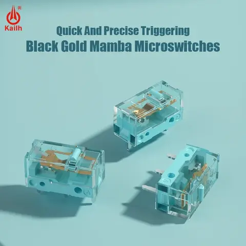 1/3/5Pcs Kailh GM8.0 Black Gold Mamba Blue Blade Micro Switch 90 Million Click Game Microswitch Mouse Button