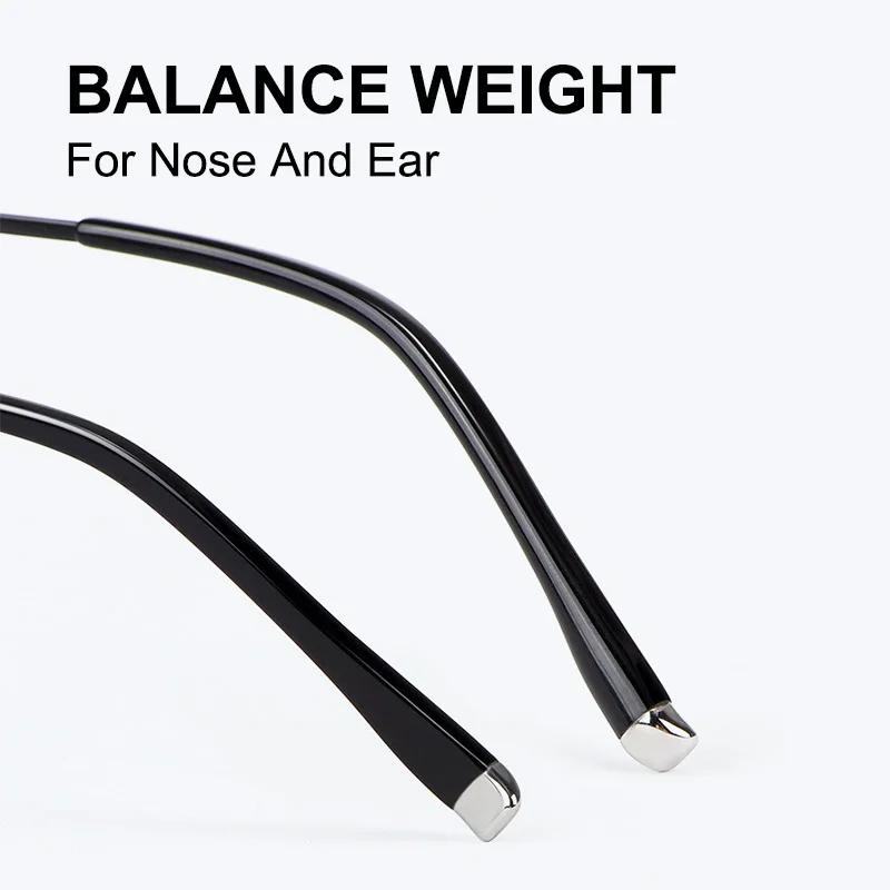 NAICOKI Pure Titanium Glasses Frame For Men Blue Light Blocking Semi-Rimless Spectacles UV400 Business Fashion Eyeglasses J85148