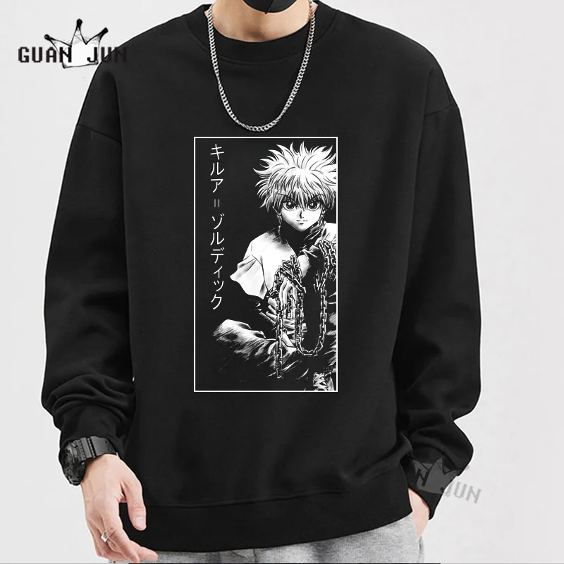 Hunter X Hunter KILLUA Sweatshirts Mens Harajuku Hooded Anime Pullover Fashion Clothes Full Sleeve Plus Size Hoodies Tracksuit