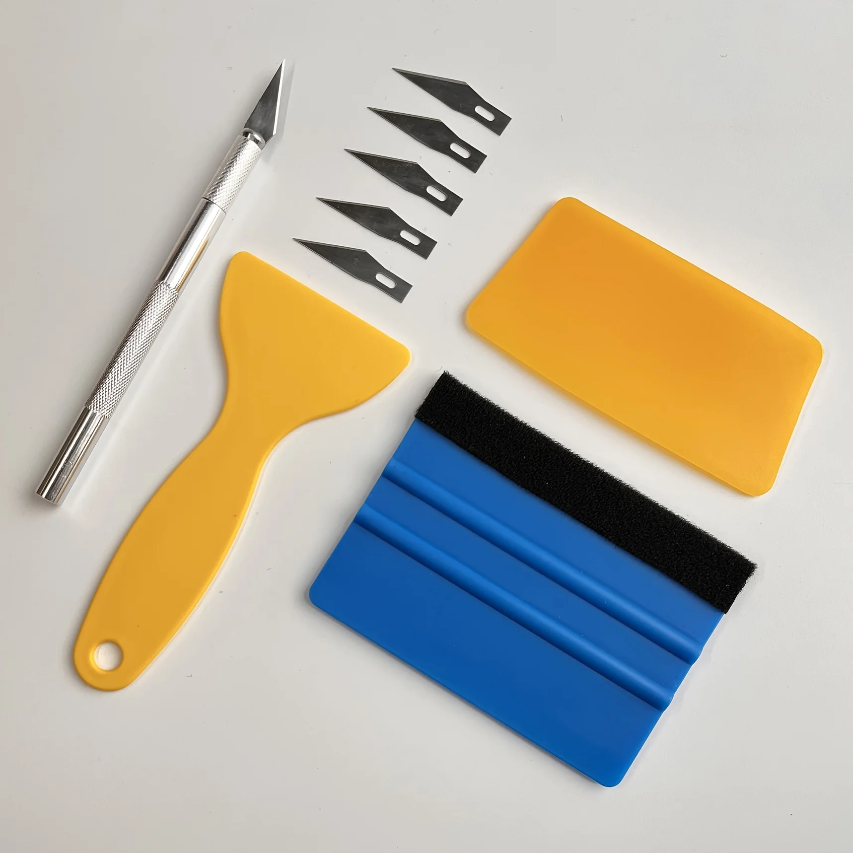 All in One Automotive Window Tint Installation Kit Includes Felt Squeegee and Corner Trimmer for Window Tinting Film Application