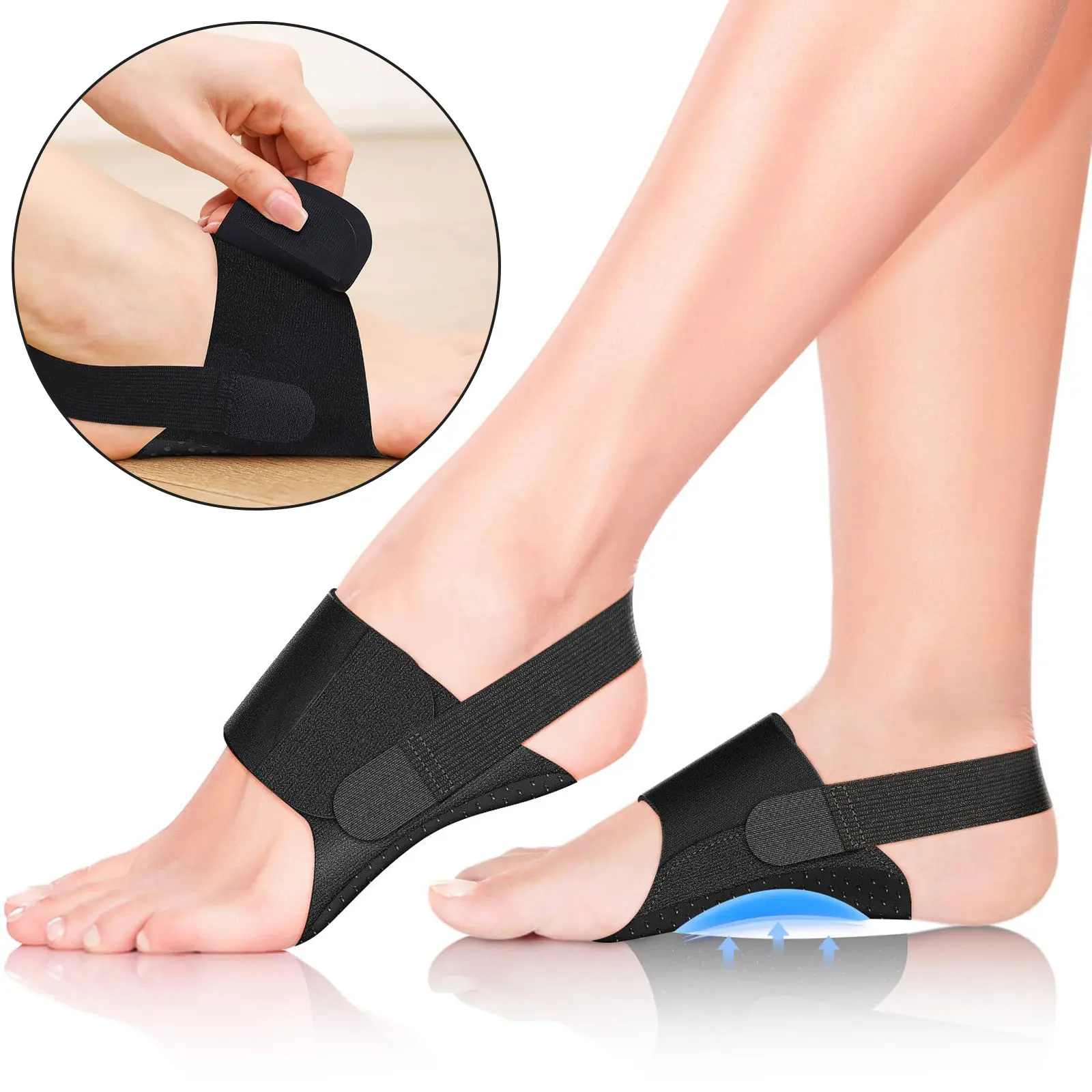 

2PCS Flat Feet Arch Support Orthopedic Insoles Pads Orthotics Flat Foot For Shoes Insert For Plantar fasciitis Feet Care Insoles