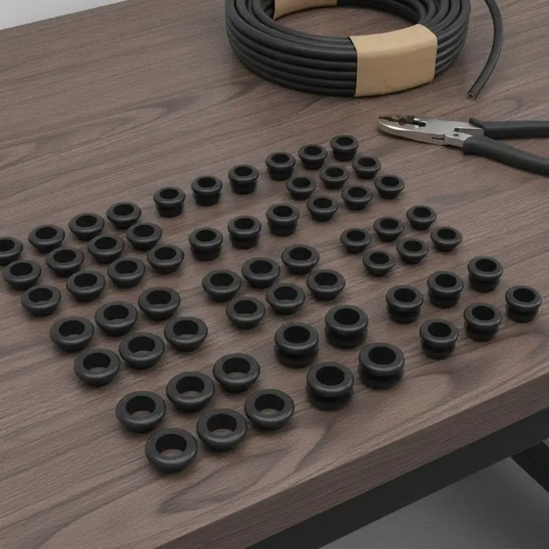 70Pcs Rubber Grommet Assortment Kit Wire Protector Cable Anti Friction Wiring Hole Plug Wiring Blanking Grommet
