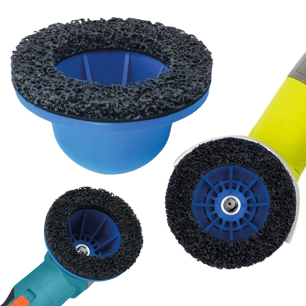 Spazzola per mozzo ruota Pulizia antiruggine Cerchione del rotore Smerigliatrice per mozzo ruota superficiale Kit di pulizia per rifornimento per auto e roulotte europee