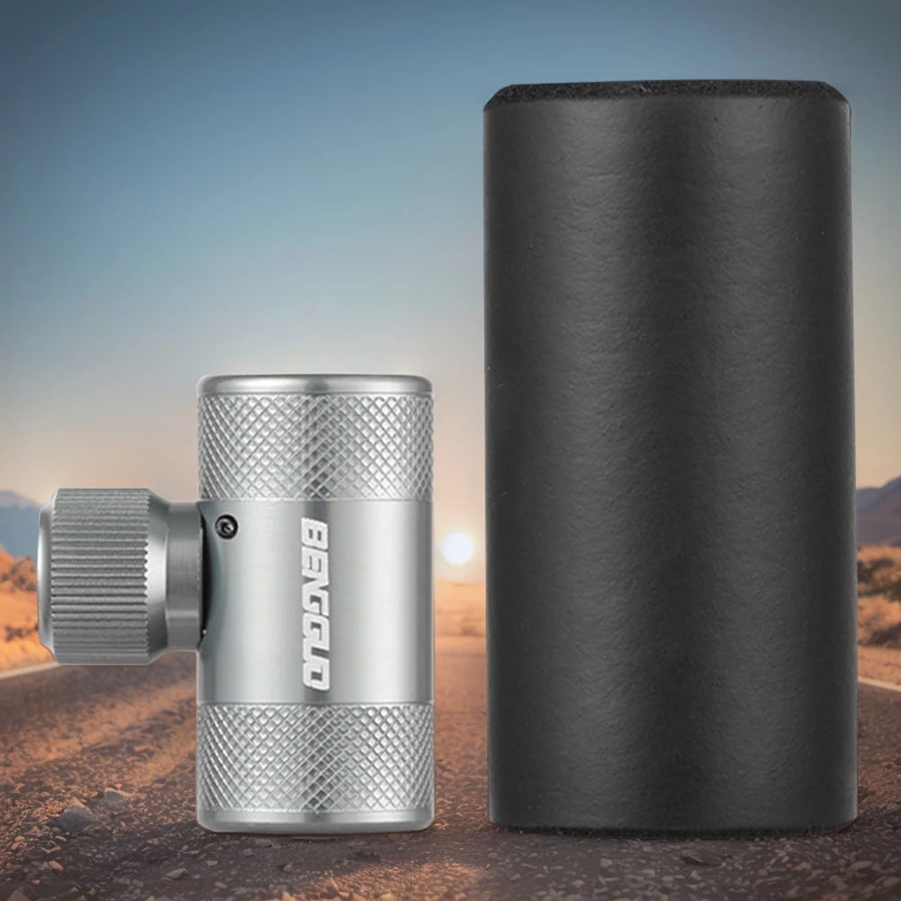 مضخة دراجة محمولة مع أكمام معزولة مضخة دراجة صغيرة شريدر وصمام منفاخ إطارات دراجة CO2 لدراجة الطريق الجبلية #3