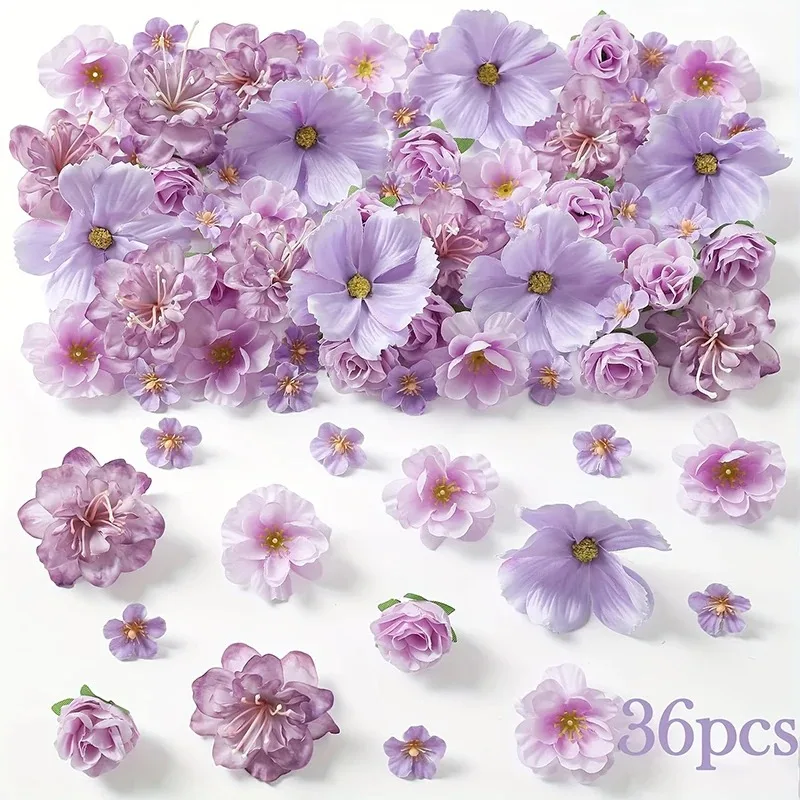 36 Teile/beutel Seidenblumenköpfe Gefälschte Rose Gänseblümchen für Heimdekoration Hochzeit Dekor Girlande Liefert Künstliche Handwerk Blumenkranz – Detail 6