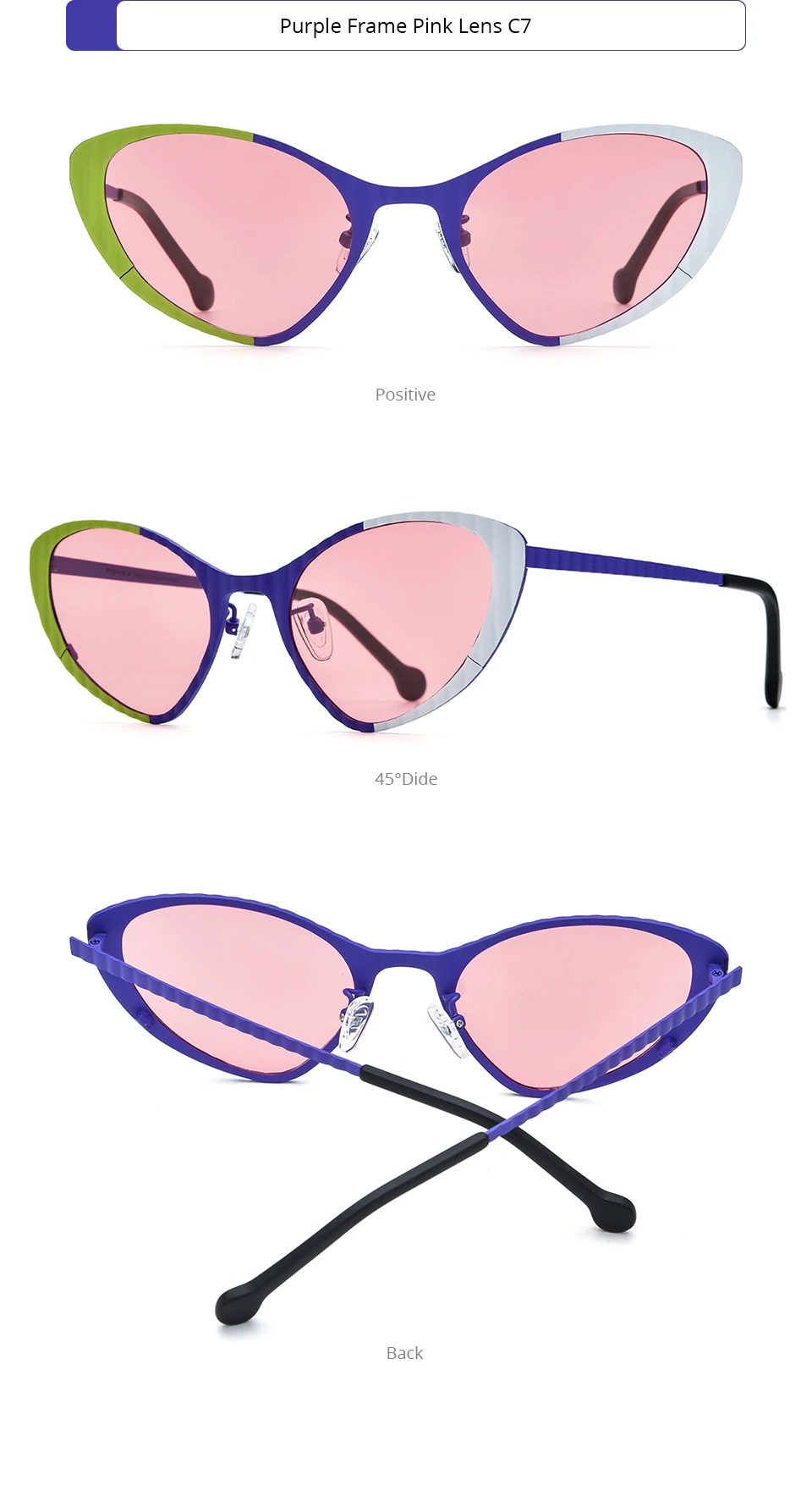 FONEX Titan-Sonnenbrille für Damen, neu im trendigen Markendesign, polarisierte Cateye-Sonnenbrille, hochwertige japanische Cat-Eye-Sonnenbrille 85850 – Detail 10