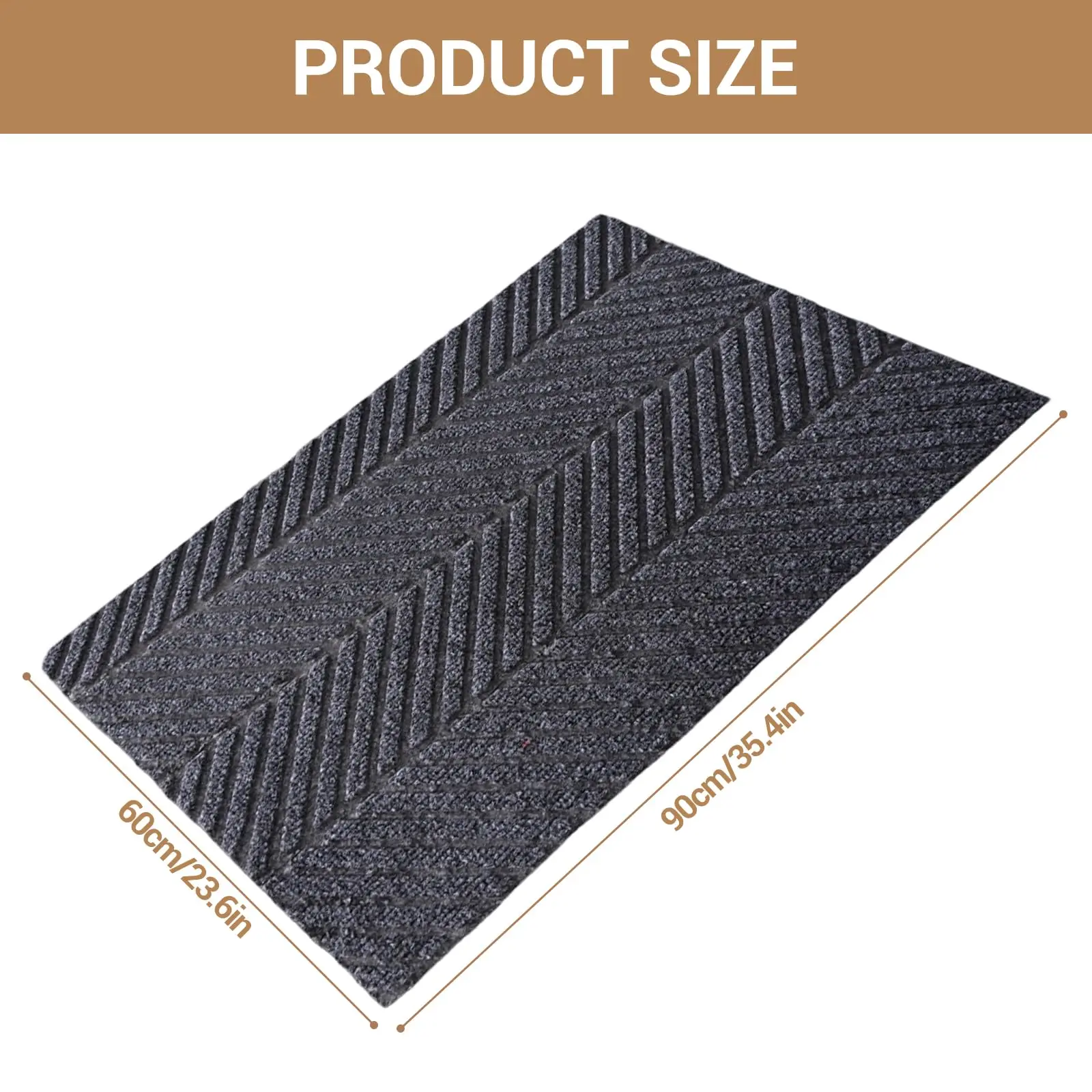 Front Door Mat Indoor Outdoor Entrance, 24