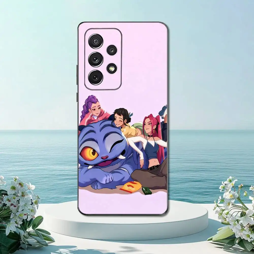 حافظة هاتف D-DEMON H-HUNTERS K-KPop لهاتف سامسونج S22,S21,S20,S10,S9,S25,S24,S23,Ultra,FE,Plus,Lite,غطاء أسود من السيليكون الناعم #2