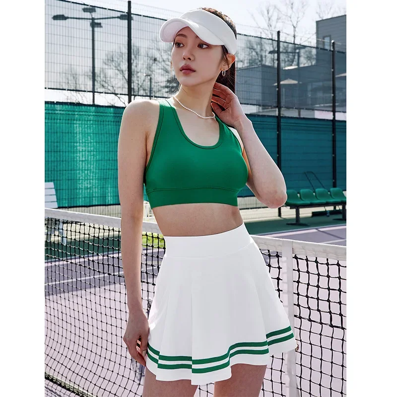 2024 Sports Summer Skirt  Women Tennis Golf With Safety Shorts Skort Yoga Running Badminton Training Outfits Athletic Clothes