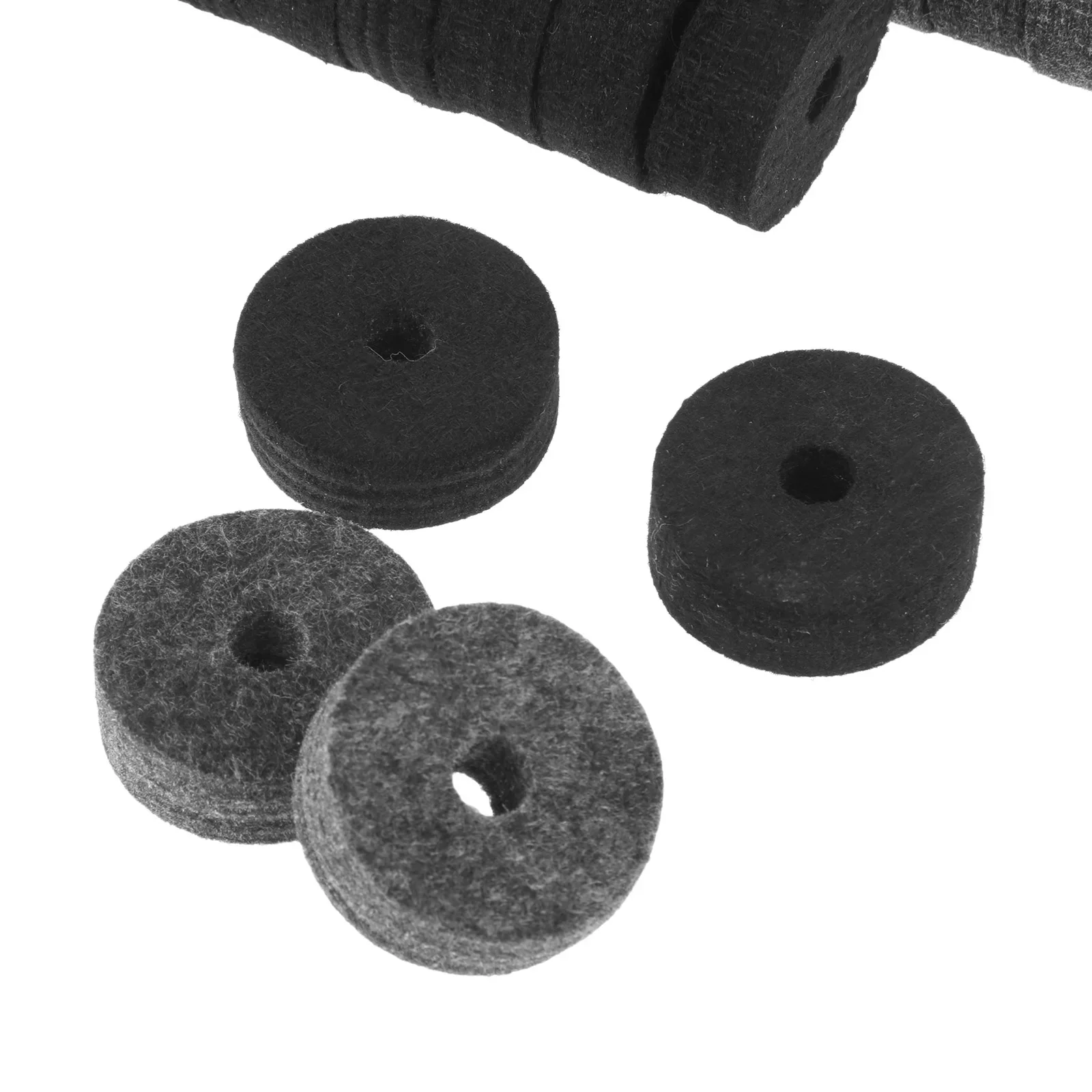 10pcs 4cm Cymbal Slices Felt Pads Protection Cymbal Hi-Hat Felt Pads Felt Strap Button Washer or Shelf Drum Replacement Kit