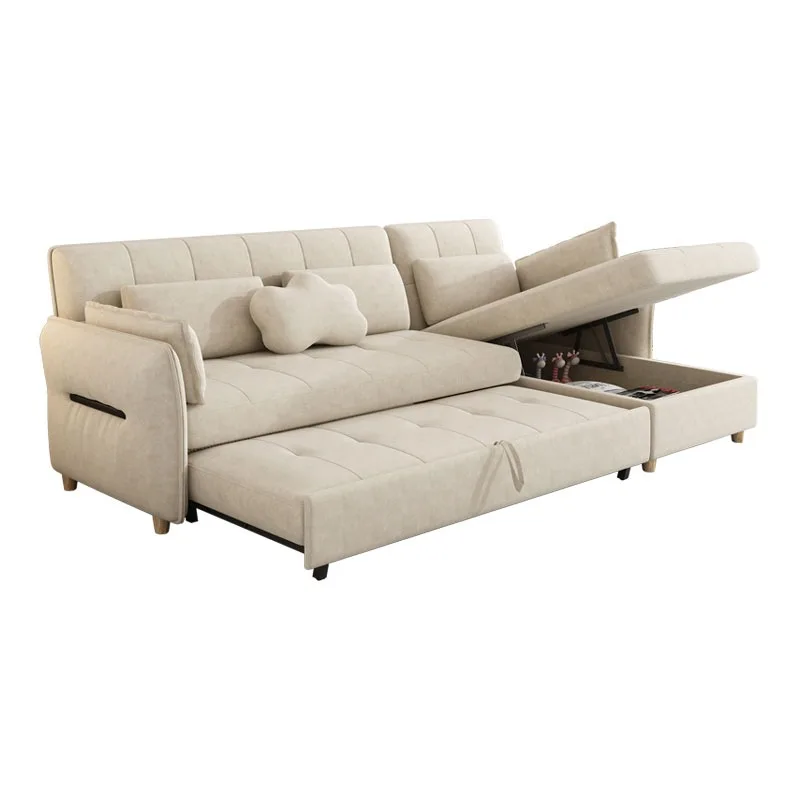 

Modern Solid Wood Furniture Convertible Sofa Bed Living Room Fabric Multifunctional Mechanism Folding Sofa Bed