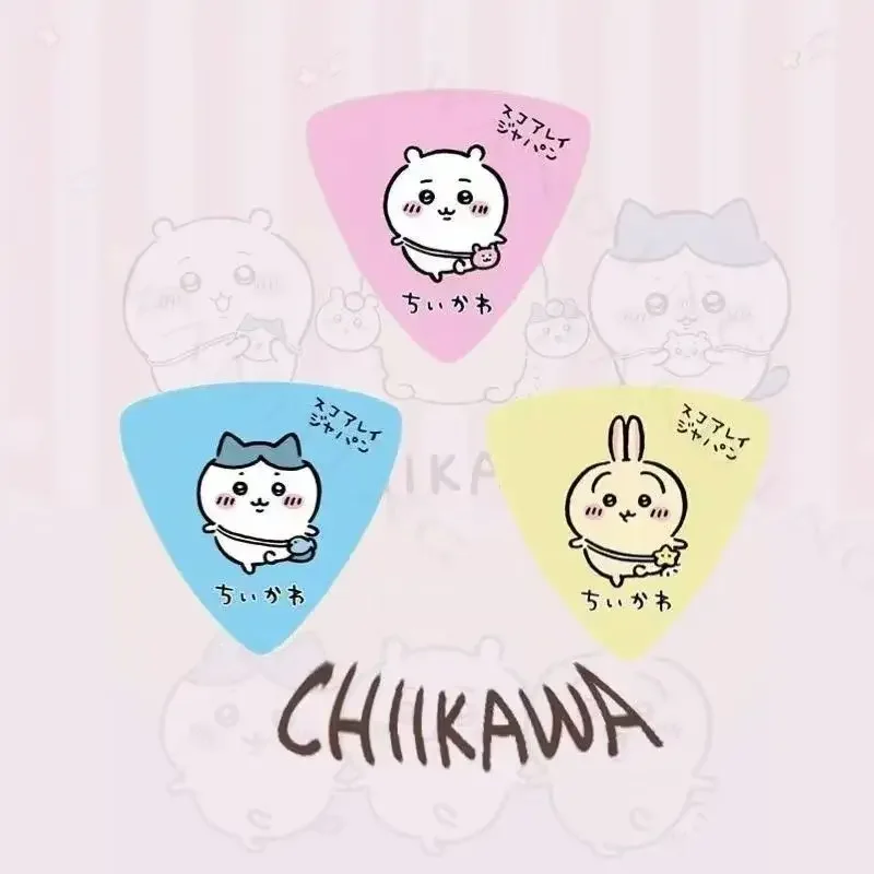 3 шт., медиаторы Chiikawa, толщина 0,96 мм, весло для гитары, аниме, гавайская гитара, акустическая гитара, аксессуары для инструментов, подарок на день рождения