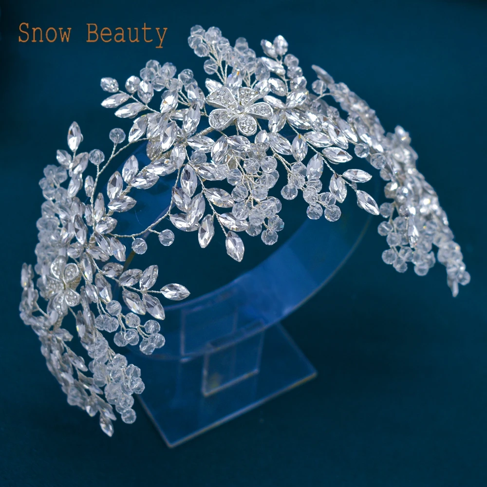 DZ094 Luxury Bridal Headpieces Crystal Hair Accessories for Wedding Rhinestone Headband Hair Vines for Brides Women Hair Jewelry