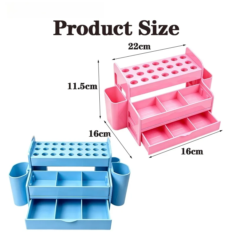 1pc Multifunctional Dental Adhesive Holder With Drawer Syringe Resin Composite Applicator Dispenser Instrument Organizer